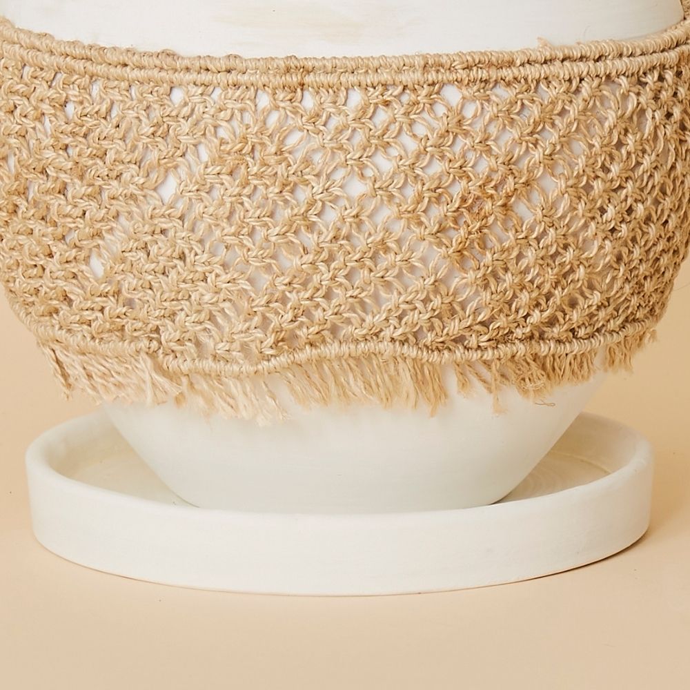 Bangladesh Small Macrame Terracotta Pot